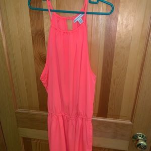 Bright Pink High Neck Dress!